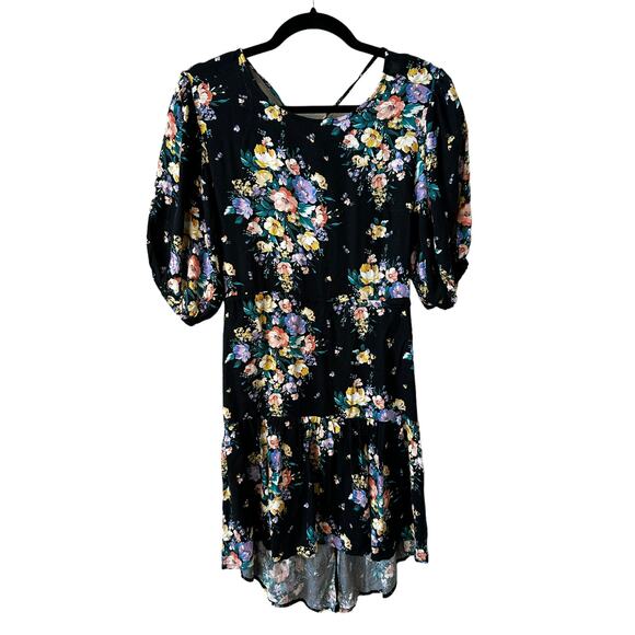 O'neill Womens Open Back Floral Alta Midi Dress Black Black Small Whimsigoth Y2K - Picture 4 of 12